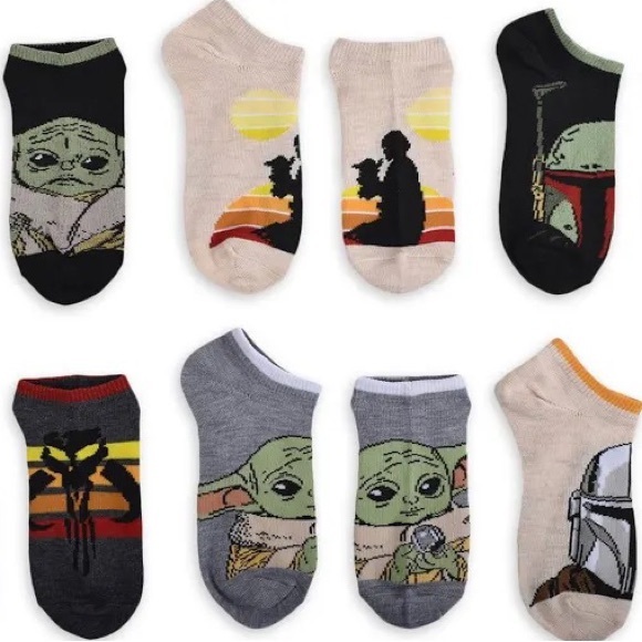 NEW Star Wars Boys Assorted Mandalorian Sock 6-Pack - Picture 3 of 4